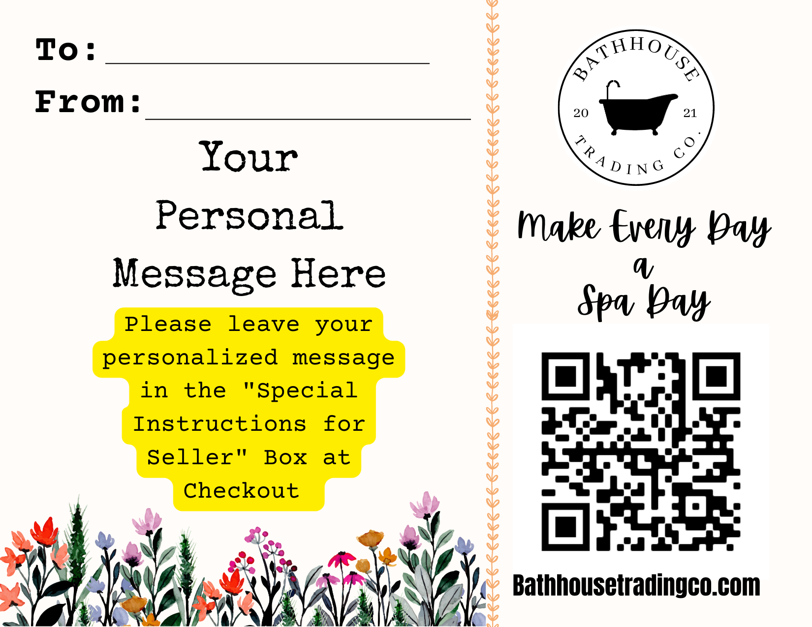 Custom Gift Wrapping - Bathhouse Trading Company