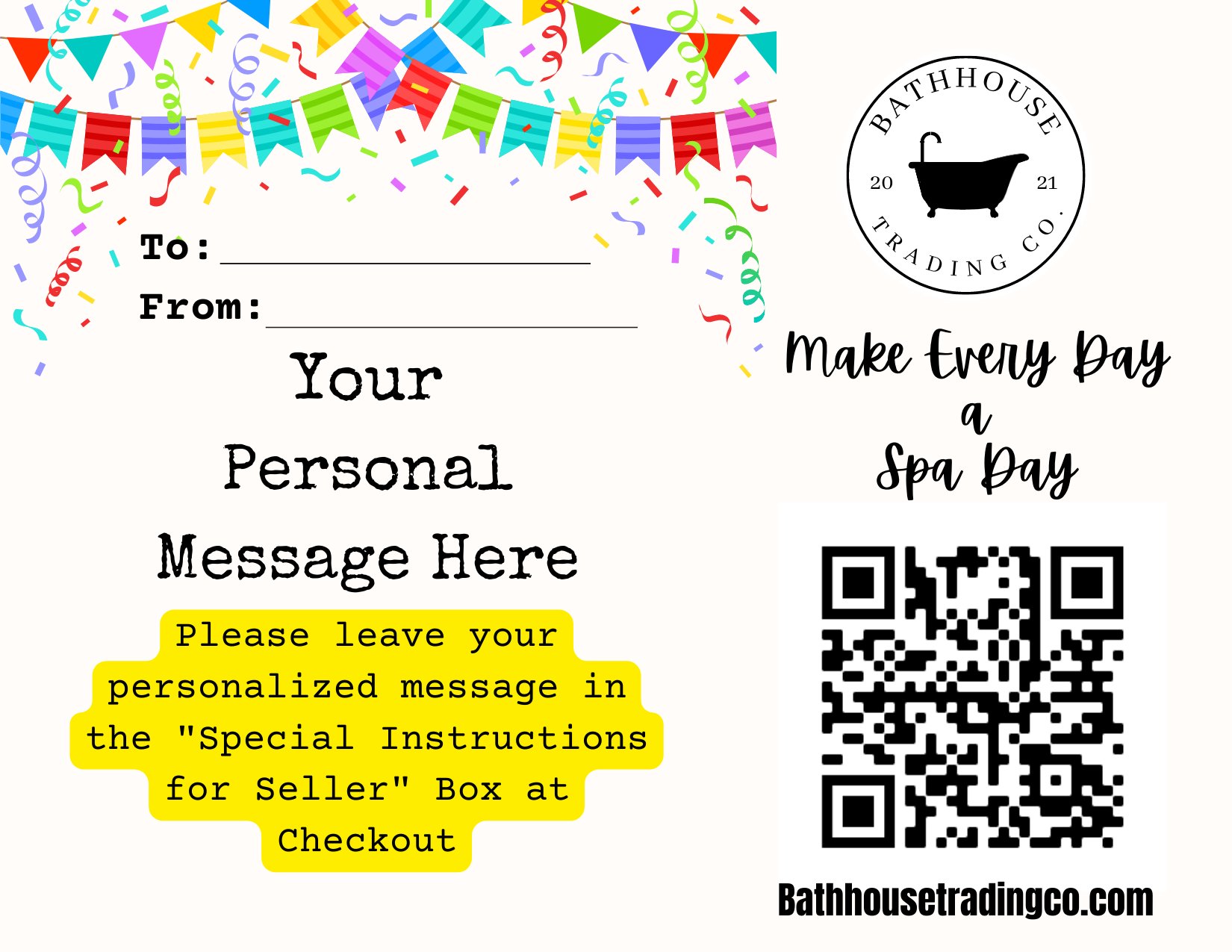 Custom Gift Wrapping - Bathhouse Trading Company