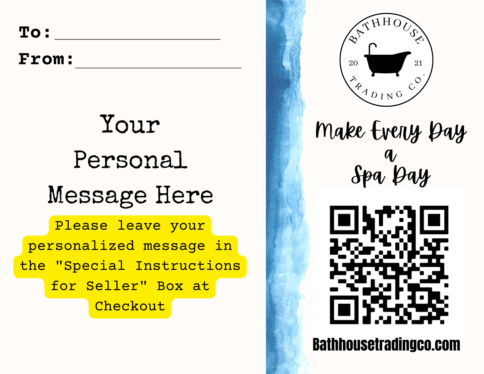 Custom Gift Wrapping - Bathhouse Trading Company