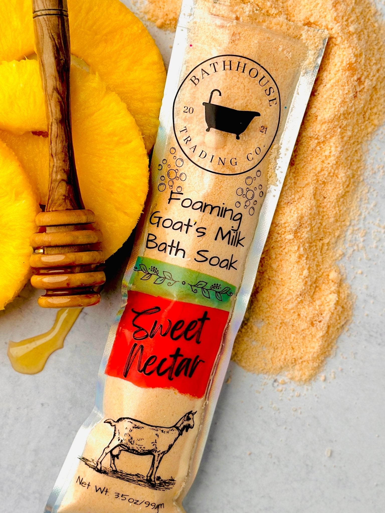 Foaming Goat's Milk Soak Sweet Nectar - Bathhouse Trading Company