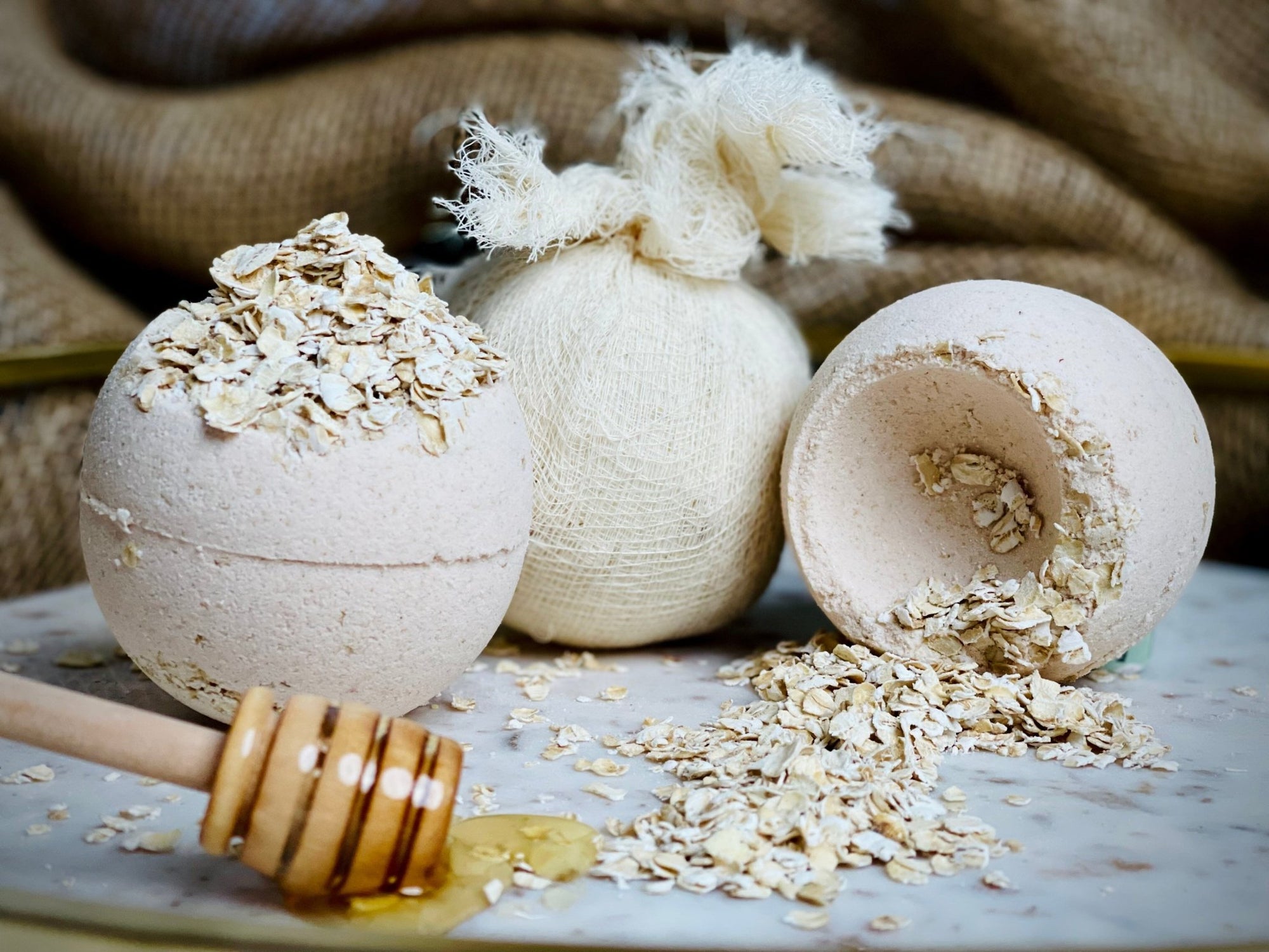 Oats `N Honey Bath Bomb - Bathhouse Trading Company