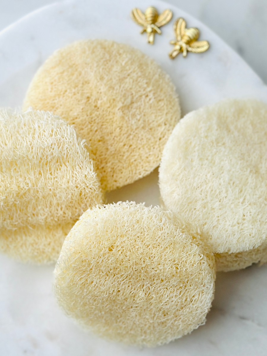 Natural Loofah Rounds 4-Pack