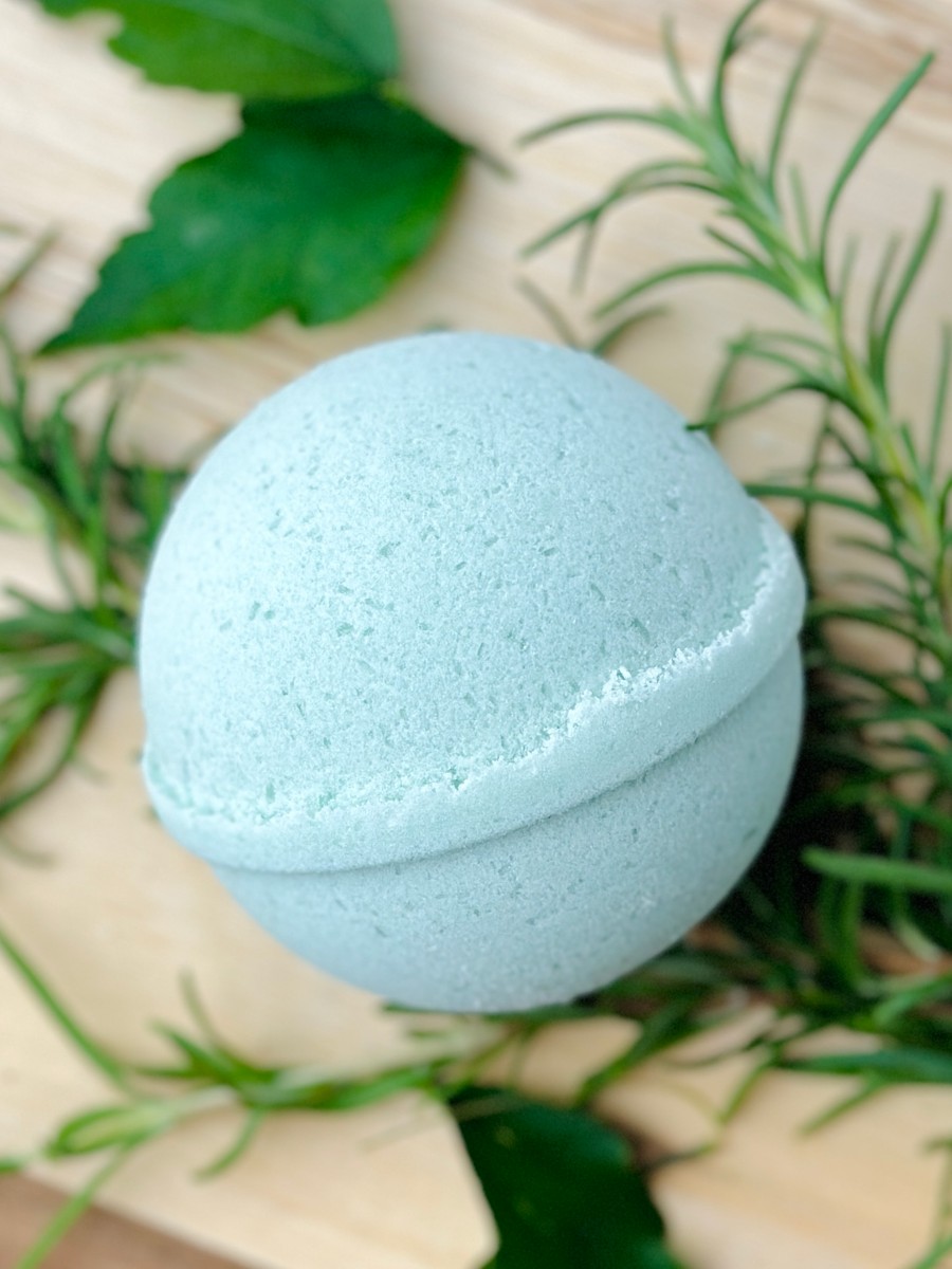 Rosemary Mint Goat Milk + Epsom Salt Bath Bomb