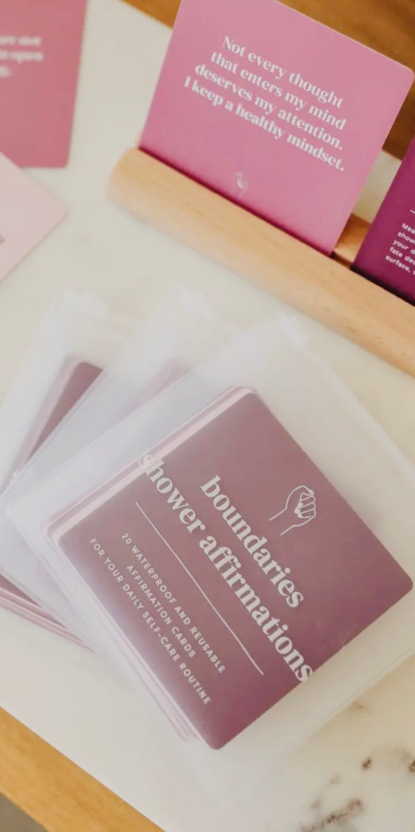 Shower Affirmation Cards-Boundaries