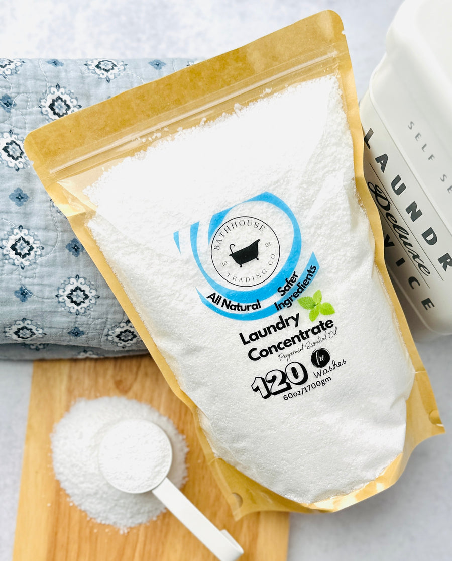 Natural Powdered Laundry Detergent Concentrate Peppermint Essential Oil | 60oz | Approx. 120 Loads