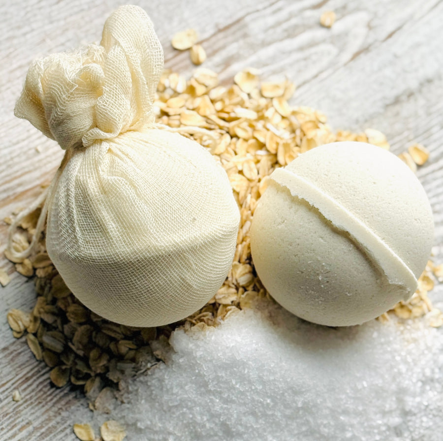 Nearly Naked (Fragrance Free) Goat Milk + Epsom Salt Bath Bomb