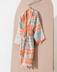 Bathrobe Turkish Cotton Light Weight Hood Quick-Dry Robe: Bohemian