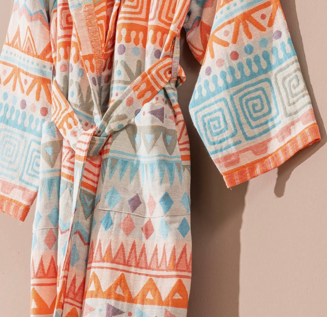 Bathrobe Turkish Cotton Light Weight Hood Quick-Dry Robe: Bohemian