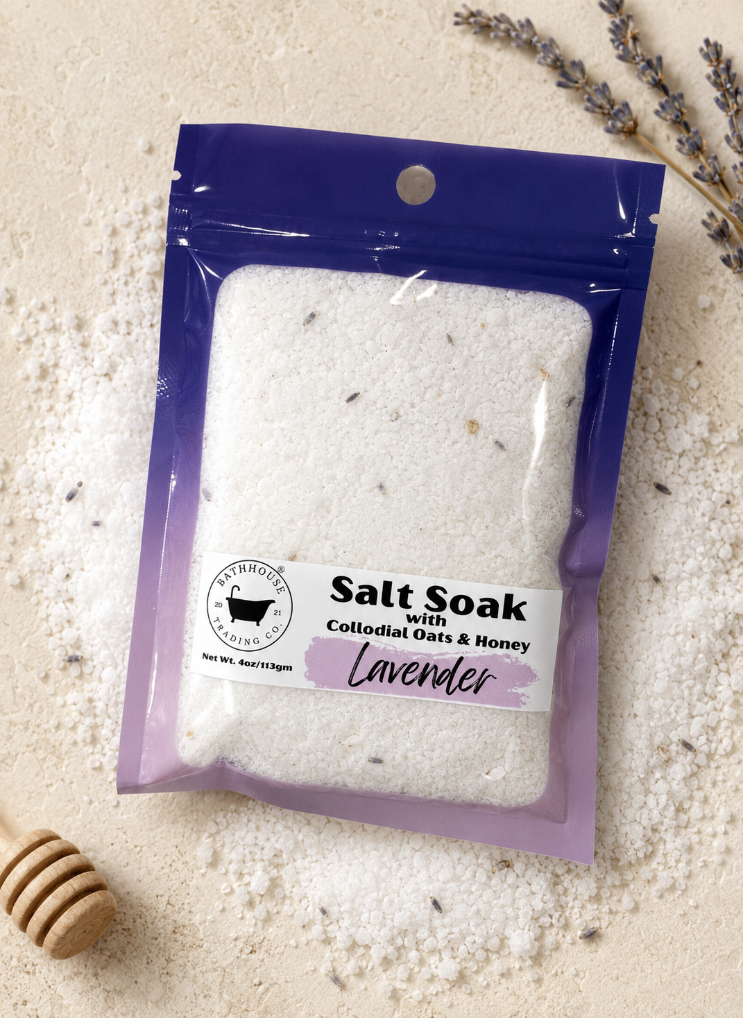 Lavender Oats 'N Honey Salt Soak 4oz
