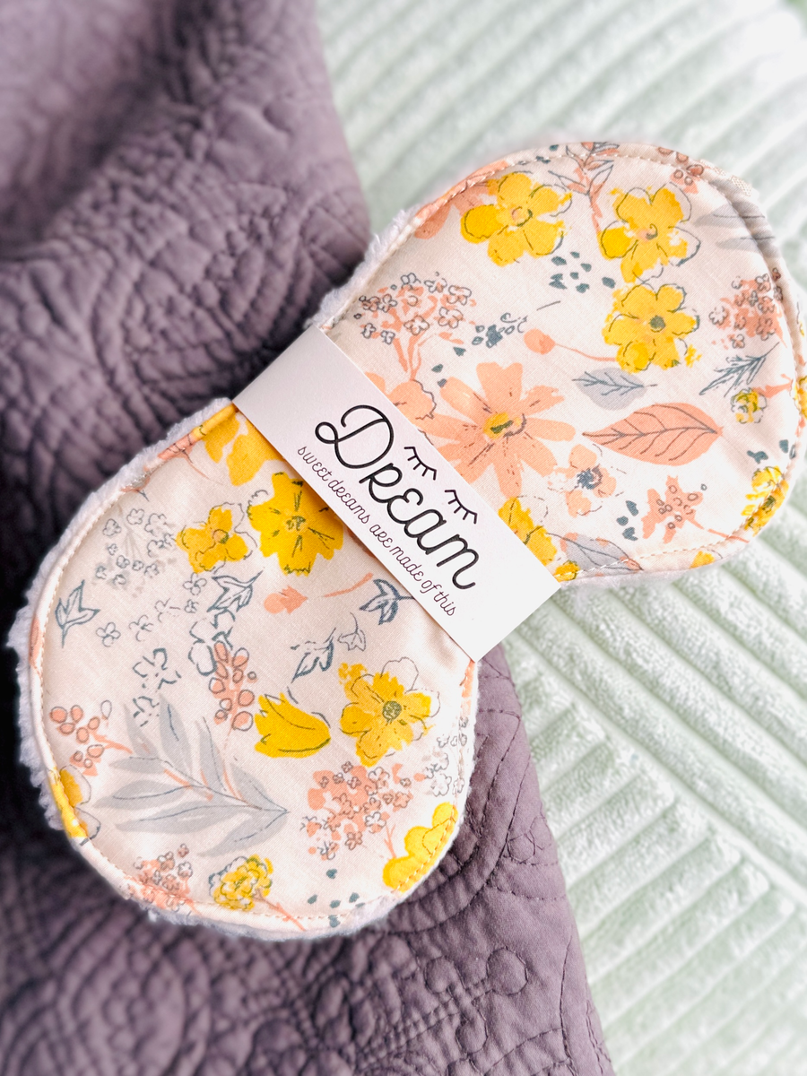 Sleep Mask Pink & Yellow Floral