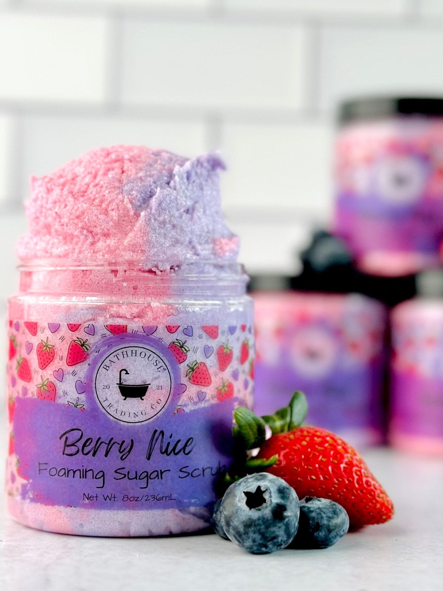 Berry Nice Foaming Sugar Scrub - Bathhouse Trading Company