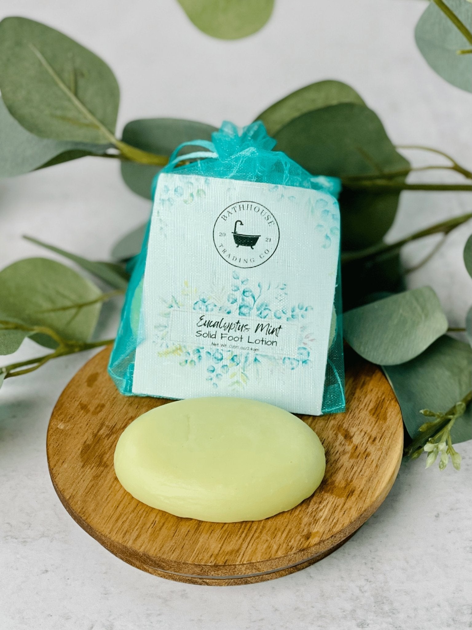 Eucalyptus Mint Solid Foot Lotion - Bathhouse Trading Company