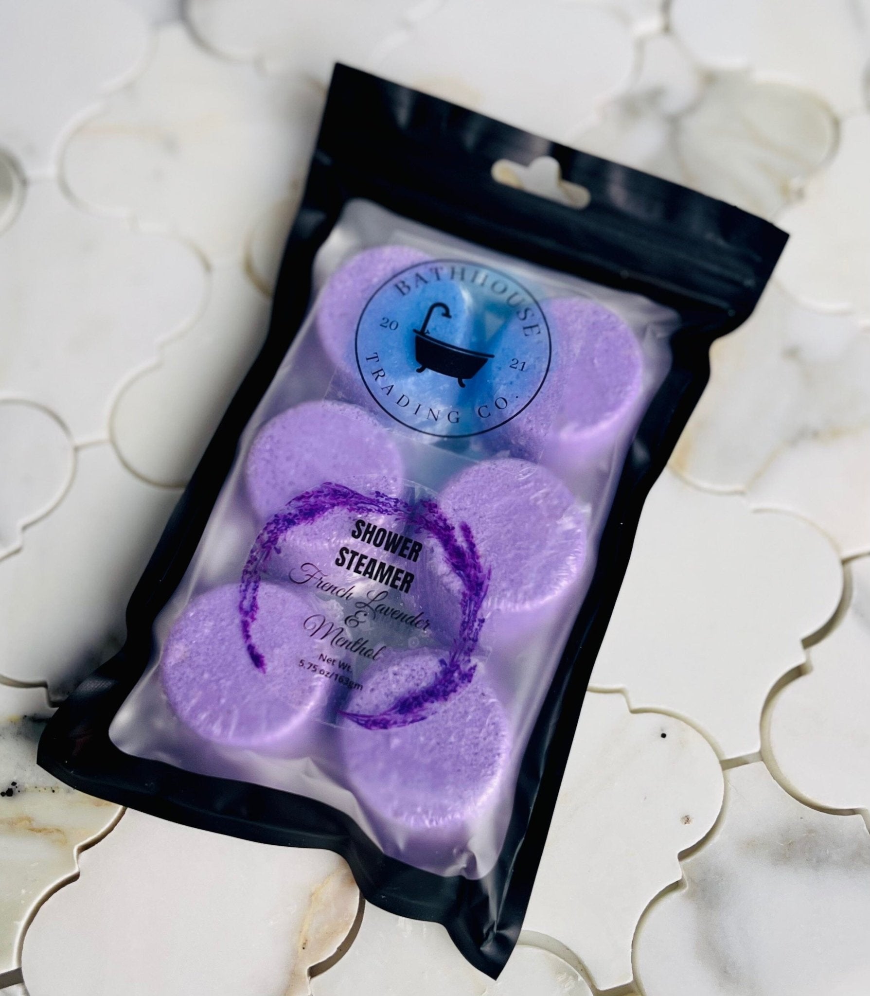 French Lavender &amp; Menthol Shower Steamers - Bathhouse Trading Company