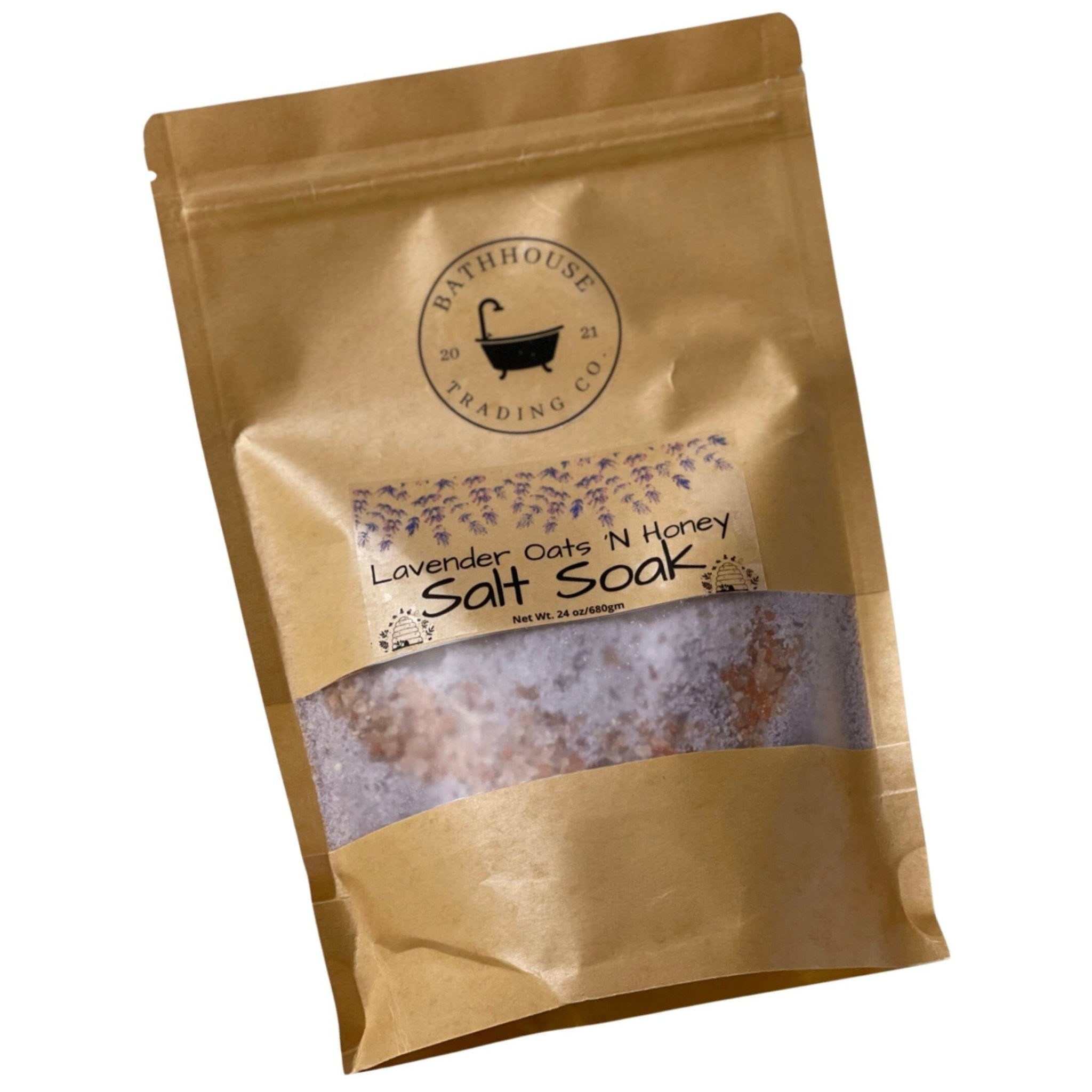 Lavender Oats 'N Honey Salt Soak - Bathhouse Trading Company